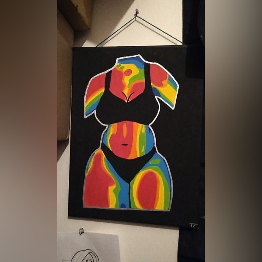 Body painting hand painted